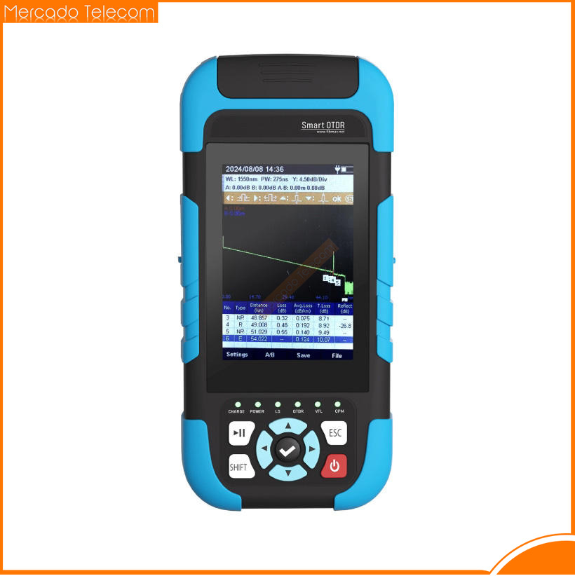 Optical Time Domain Reflectometer Otdr 1310 1550Nm - 小型OTDR光ファイバーテスター、1310/1550nm、26/24dB、光時間領域反射計、タッチスクリーン、イベントマップ、OPM、VFL、OLS、RJ45テスト機能搭載。