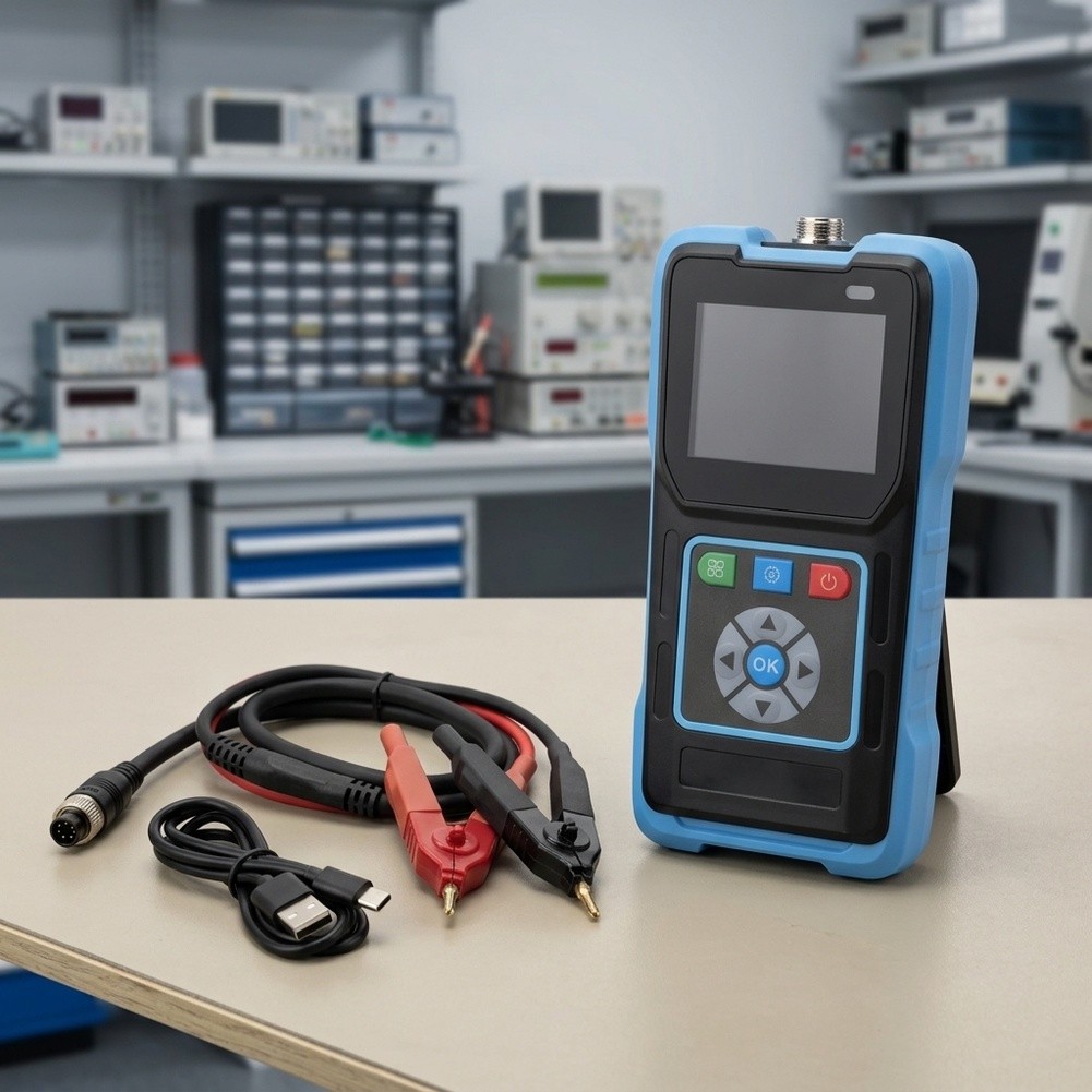 Battery Internal Resistance Tester Four Wire - BT02 バッテリー内部抵抗テスター。0～100V DC、0～200オームの4端子式。リチウムイオン電池の修理および品質検査に使用。