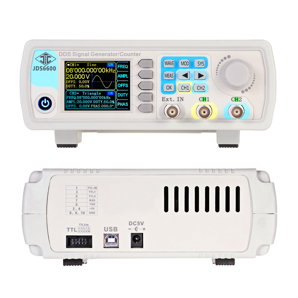 JDS6600 15/30/40/50/60MHz DDS  - Dual Channel Arbitrary Waveform Function Generator 60Mhz のレビューと価格
