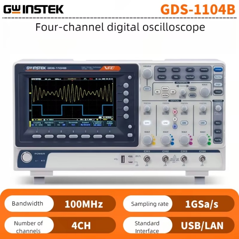 GWInstek デジタルストレージオシロスコープ GDS- - Digital Storage Oscilloscope 4 Channel 100Mhz のレビューと価格