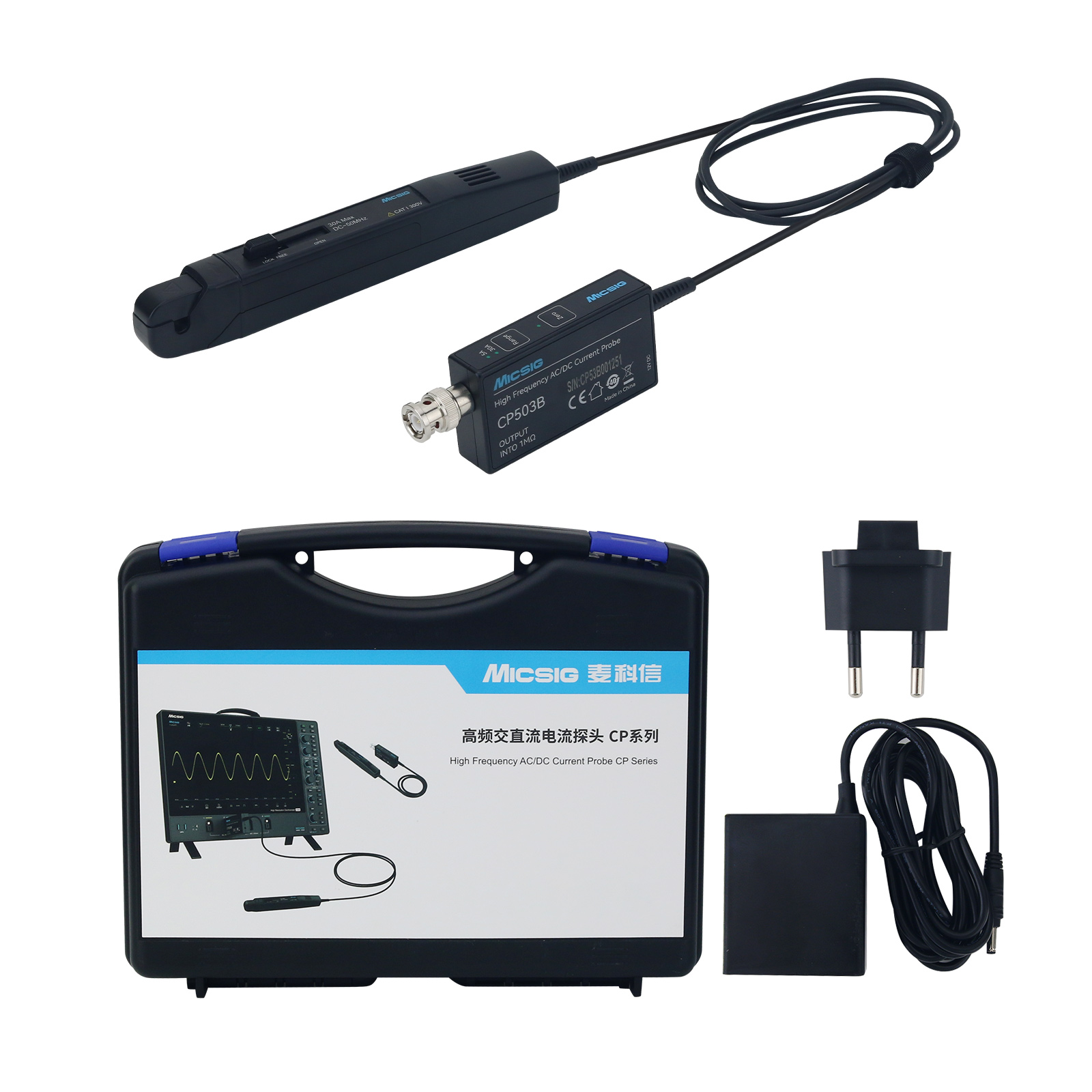優れたMicsig CP503B 50MHz 5A/30A  - Current Probe Ac Dc 50Mhz Oscilloscope のレビューと価格