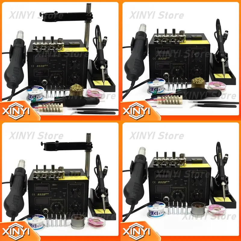 SAIKE 852D++ 2in1 SMD リワークステーシ - Smd Rework Station Hot Air Soldering 2 In 1 のレビューと価格