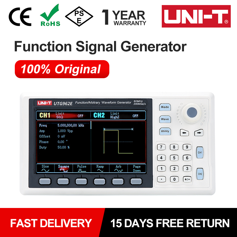 UNI-T UTG932E UTG962E 機能信号発生器  - Dual Channel Arbitrary Waveform Function Generator 60Mhz のレビューと価格