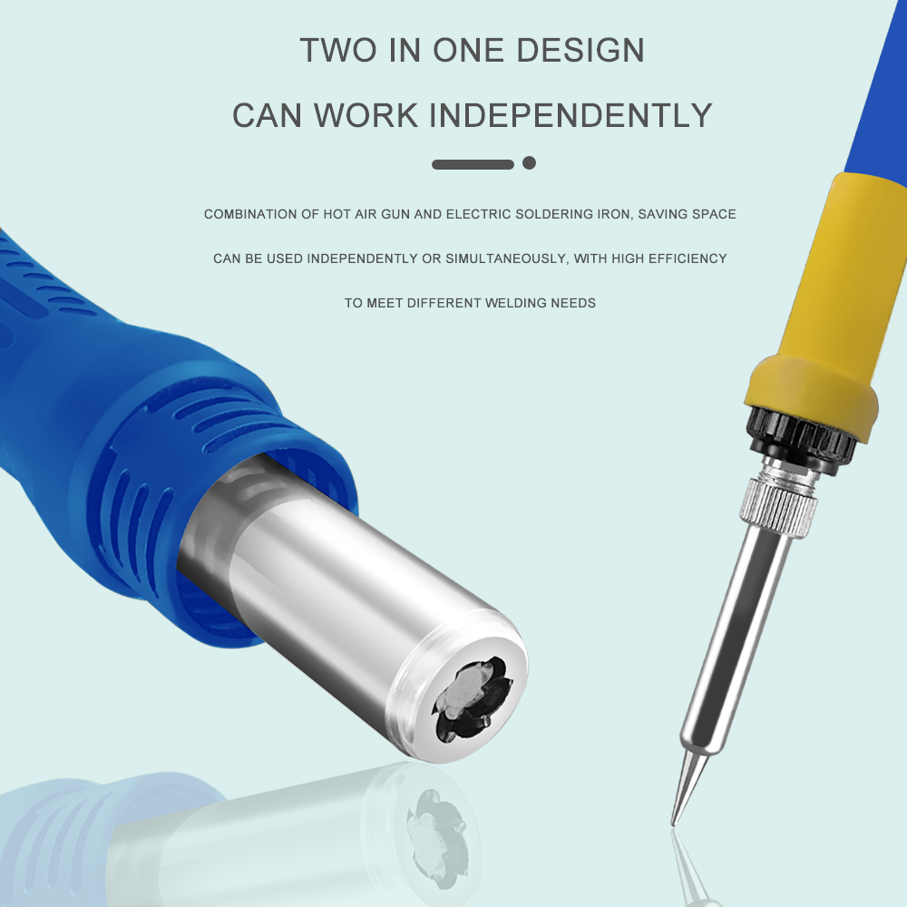 2 in 1 デジタルはんだステーション、はんだごて + ホ - Smd Rework Station Hot Air Soldering 2 In 1 のレビューと価格