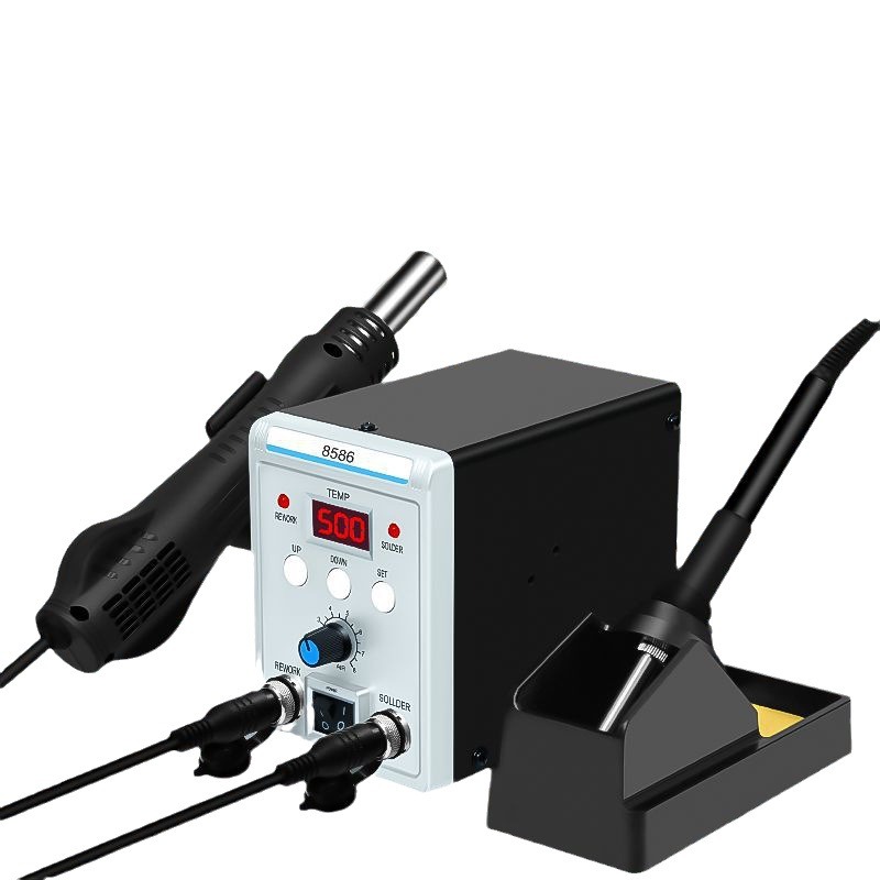 8586 2in1 はんだ付け・リワークステーション。デジタ - Smd Rework Station Hot Air Soldering 2 In 1 のレビューと価格